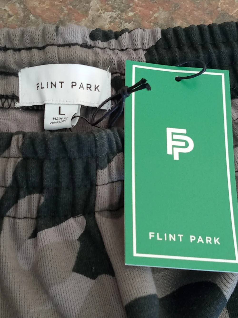 Flint Park Men's Gray Camo Athletic Shorts